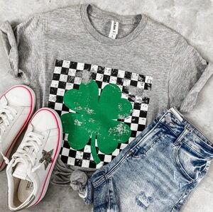 Checkered Shamrock Tee